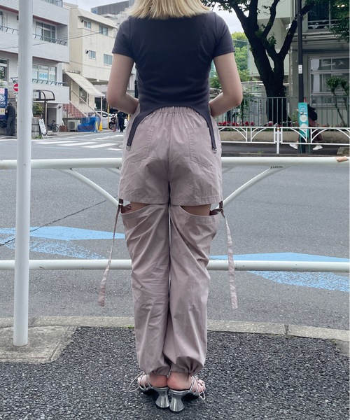 one way（ワンウェイ）の「セパレートカーゴパンツ（カーゴパンツ・レディース・ホワイト/スモークピンク/ブラック/カーキ/ブルー・FREE）」の12枚目の写真