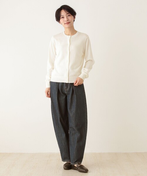 Afternoon Tea（アフタヌーンティー）の「UVニットカーディガン（カーディガン/ボレロ・レディース・オフホワイト/ライトブルー/グリーン/ネイビー/パープル・MEDIUM/LARGE）」の8枚目の写真