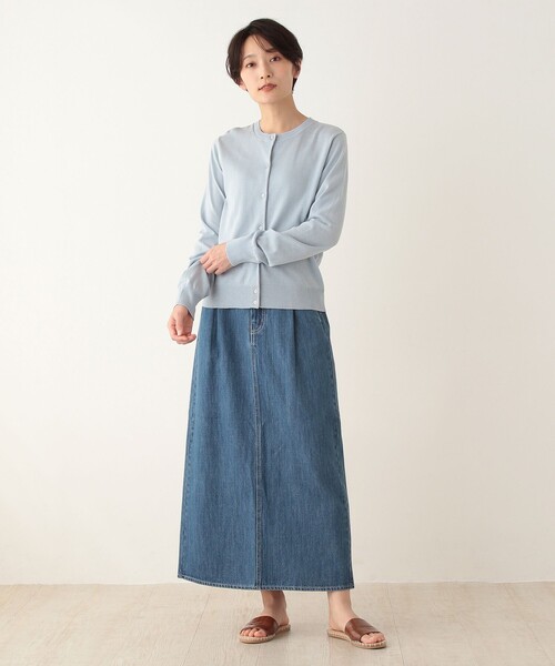 Afternoon Tea（アフタヌーンティー）の「UVニットカーディガン（カーディガン/ボレロ・レディース・オフホワイト/ライトブルー/グリーン/ネイビー/パープル・MEDIUM/LARGE）」の15枚目の写真