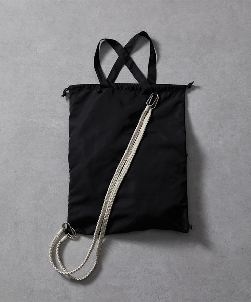 RUUBON（ルーボン）の「【RUUBON】3way carabiner knapsack / スリーウェイカラビナナップサック（バックパック/リュック・メンズ・ブラック・FREE）」の10枚目の写真