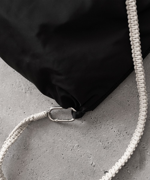 RUUBON（ルーボン）の「【RUUBON】3way carabiner knapsack / スリーウェイカラビナナップサック（バックパック/リュック・メンズ・ブラック・FREE）」の16枚目の写真