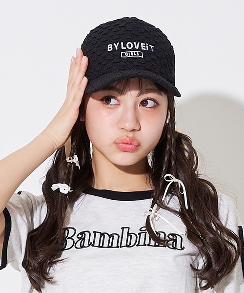 by LOVEiT(バイラビット)の「ふくれジャガードメッシュキャップ(キャップ・キッズ・オフホワイト/ブラック/ラベンダー・M/L)」の3枚目の写真