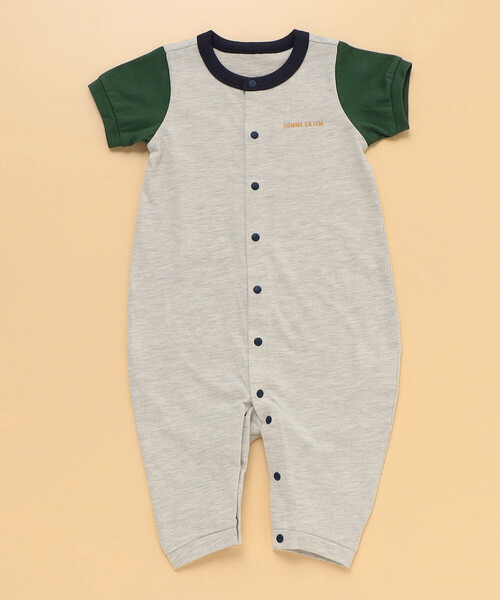 COMME CA ISM（コムサイズム）の「ロゴ おしりパッチ 半袖ツーウェイオール（その他ベビー用品・キッズ・ホワイト/アイボリー/インディゴブルー・60-80cm）」の6枚目の写真