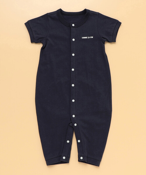 COMME CA ISM（コムサイズム）の「ロゴ おしりパッチ 半袖ツーウェイオール（その他ベビー用品・キッズ・ホワイト/アイボリー/インディゴブルー・60-80cm）」の7枚目の写真