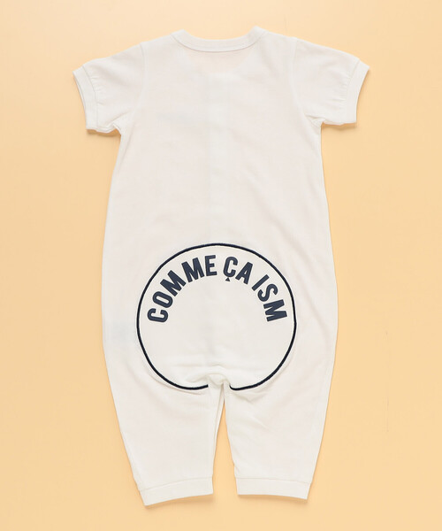 COMME CA ISM（コムサイズム）の「ロゴ おしりパッチ 半袖ツーウェイオール（その他ベビー用品・キッズ・ホワイト/アイボリー/インディゴブルー・60-80cm）」の8枚目の写真
