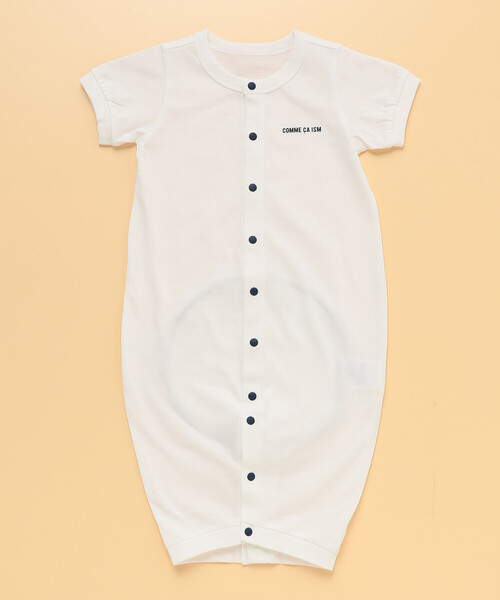 COMME CA ISM（コムサイズム）の「ロゴ おしりパッチ 半袖ツーウェイオール（その他ベビー用品・キッズ・ホワイト/アイボリー/インディゴブルー・60-80cm）」の9枚目の写真