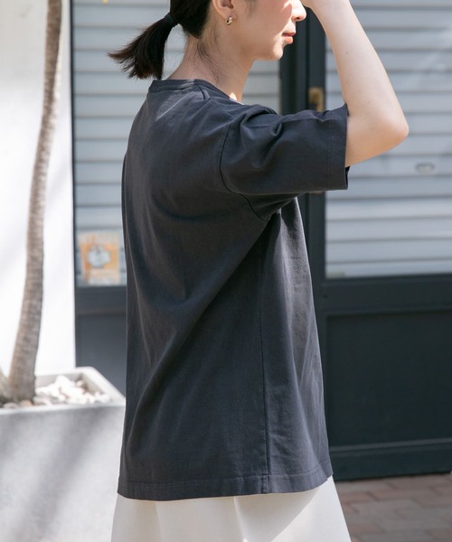 FORK&SPOON（フォークアンドスプーン）の「FORK&SPOON　フロッキーロゴプリントTシャツ（Tシャツ/カットソー・レディース・オフホワイト/チャコールグレー・1）」の14枚目の写真