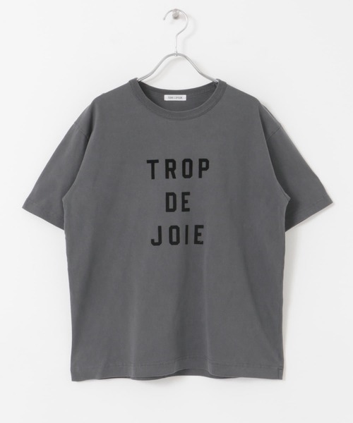 FORK&SPOON（フォークアンドスプーン）の「FORK&SPOON　フロッキーロゴプリントTシャツ（Tシャツ/カットソー・レディース・オフホワイト/チャコールグレー・1）」の17枚目の写真