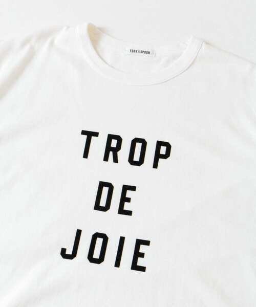 FORK&SPOON（フォークアンドスプーン）の「FORK&SPOON　フロッキーロゴプリントTシャツ（Tシャツ/カットソー・レディース・オフホワイト/チャコールグレー・1）」の21枚目の写真