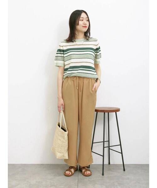 Samansa Mos2 blue（サマンサモスモスブルー）の「マルチボーダーニットプルオーバー（ニット/セーター・レディース・ミント/イエロー/ブラック・F）」の17枚目の写真