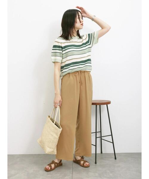 Samansa Mos2 blue（サマンサモスモスブルー）の「マルチボーダーニットプルオーバー（ニット/セーター・レディース・ミント/イエロー/ブラック・F）」の20枚目の写真