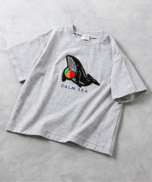 F.O.KIDS（エフオーキッズ）の「3柄サガラTee（Tシャツ/カットソー・キッズ・ブラウン/カーキ/グレー・100/95/90/80/140/130/120/110）」の2枚目の写真