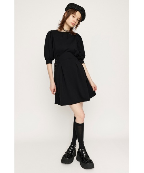 SLY（スライ）の「WAIST TUCK BELT OP ウエスト タック ベルト ワンピース 春服 夏服 半袖（ワンピース・レディース・ブラック/カーキ・1/2）」の5枚目の写真