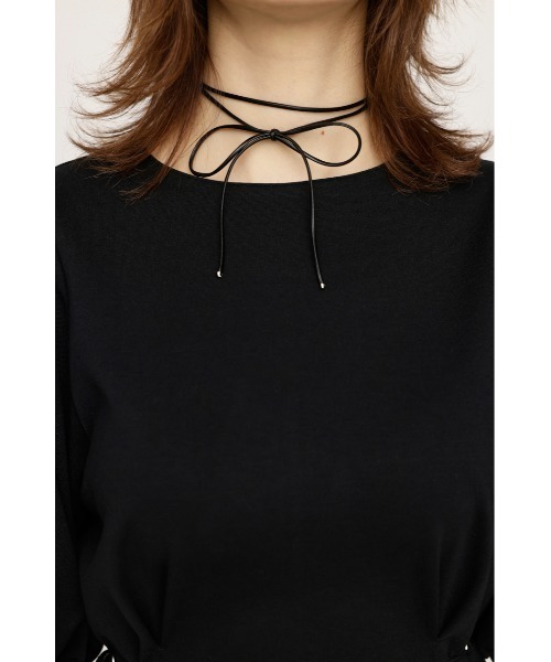 SLY（スライ）の「WAIST TUCK BELT OP ウエスト タック ベルト ワンピース 春服 夏服 半袖（ワンピース・レディース・ブラック/カーキ・1/2）」の10枚目の写真