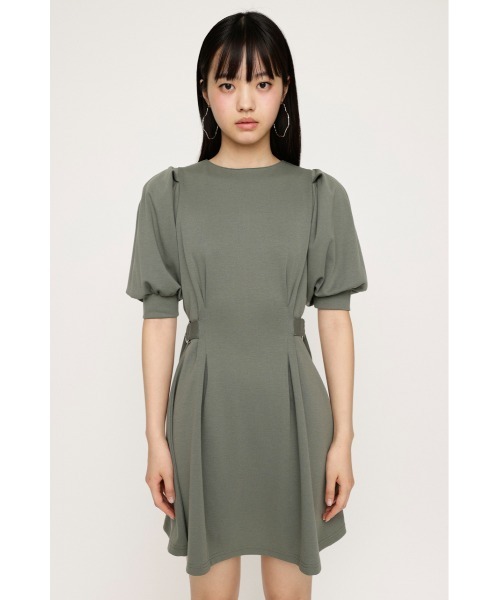 SLY（スライ）の「WAIST TUCK BELT OP ウエスト タック ベルト ワンピース 春服 夏服 半袖（ワンピース・レディース・ブラック/カーキ・1/2）」の17枚目の写真