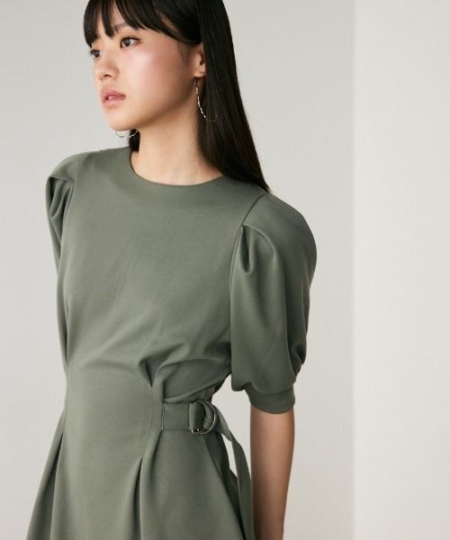 セール】WAIST TUCK BELT OP ウエスト タック ベルト ワンピース