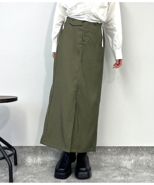 ANAP(アナップ)の「フロントスリット ロングスカート(スカート・レディース・カーキ/ベージュ・FREE)」の17枚目の写真