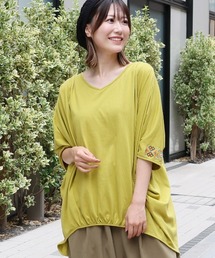 クロスミックス刺繍ドルマンチュニック