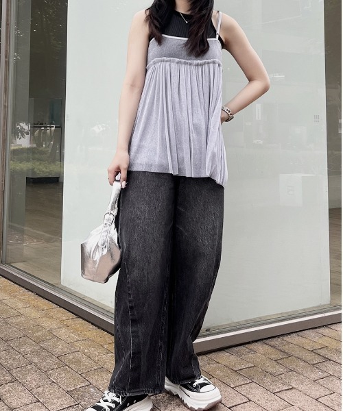 セール】ラメチュールビスチェ／lame tulle bustier キャミソール