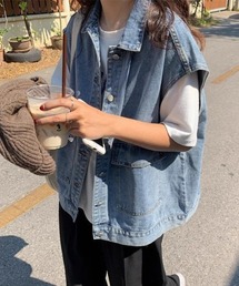 オーバーサイズデニムベスト
