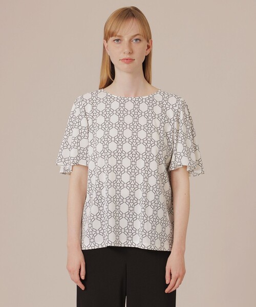 MACKINTOSH LONDON(マッキントッシュ ロンドン)の「【WEB・一部店舗限定】ブリティッシュウォールプリントブラウス(シャツ/ブラウス・レディース・ネイビー/オフホワイト・38)」の9枚目の写真