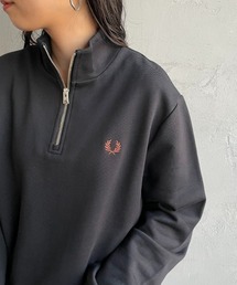 [FRED PERRY/フレッドペリー] ワンポイントロゴ刺繍 ハーフジップスウェット