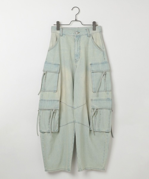 PAGEBOY（ページボーイ）の「デニムカーゴパンツ（デニムパンツ・レディース・ブルー/ブラック・SMALL/MEDIUM）」の21枚目の写真