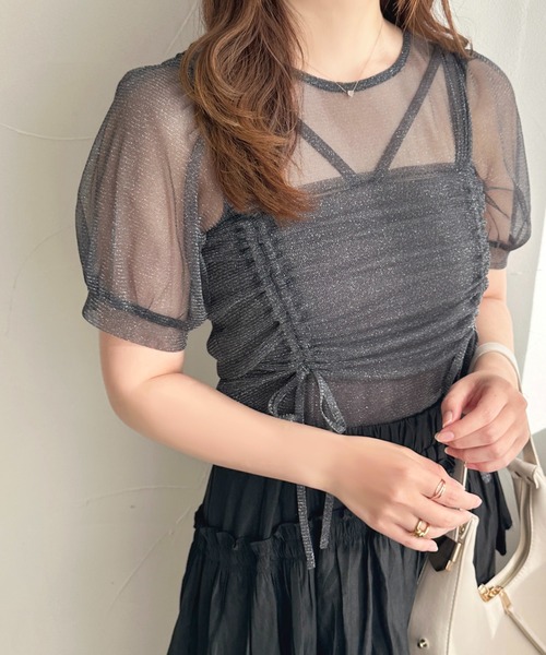 apres jour（アプレジュール）の「チュールビスチェセット【ZOZOTOWN限定アイテム】（ベスト・レディース・アイボリー/ピンク/グレー/ネイビー・X-LARGE/フリー）」の3枚目の写真