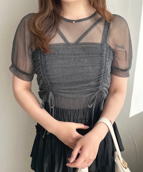 apres jour（アプレジュール）の「チュールビスチェセット【ZOZOTOWN限定アイテム】（ベスト・レディース・アイボリー/ピンク/グレー/ネイビー・X-LARGE/フリー）」の19枚目の写真