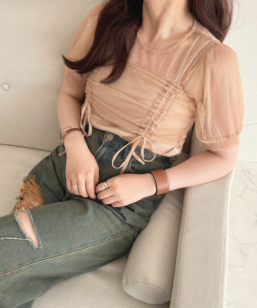 apres jour（アプレジュール）の「チュールビスチェセット【ZOZOTOWN限定アイテム】（ベスト・レディース・アイボリー/ピンク/グレー/ネイビー・X-LARGE/フリー）」の15枚目の写真