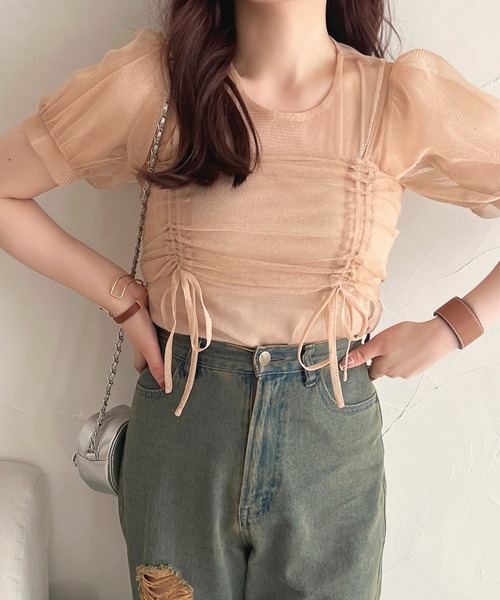 apres jour（アプレジュール）の「チュールビスチェセット【ZOZOTOWN限定アイテム】（ベスト・レディース・アイボリー/ピンク/グレー/ネイビー・X-LARGE/フリー）」の16枚目の写真