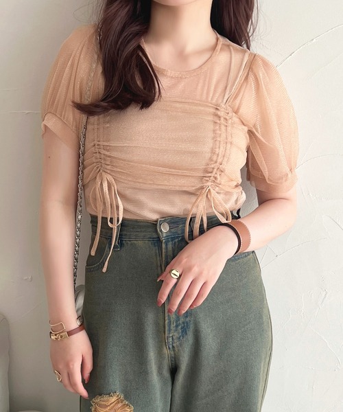 apres jour（アプレジュール）の「チュールビスチェセット【ZOZOTOWN限定アイテム】（ベスト・レディース・アイボリー/ピンク/グレー/ネイビー・X-LARGE/フリー）」の17枚目の写真