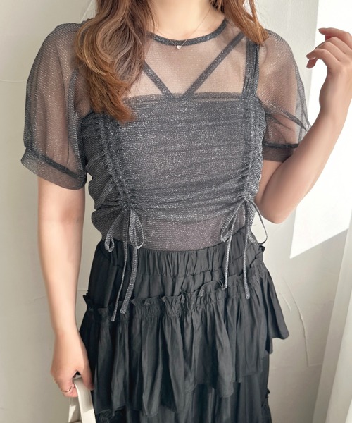 apres jour（アプレジュール）の「チュールビスチェセット【ZOZOTOWN限定アイテム】（ベスト・レディース・アイボリー/ピンク/グレー/ネイビー・X-LARGE/フリー）」の12枚目の写真