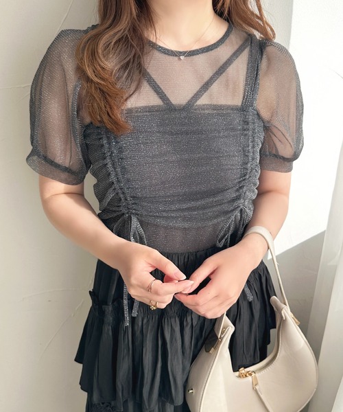 apres jour（アプレジュール）の「チュールビスチェセット【ZOZOTOWN限定アイテム】（ベスト・レディース・アイボリー/ピンク/グレー/ネイビー・X-LARGE/フリー）」の22枚目の写真