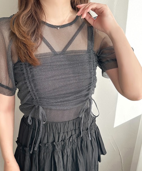 apres jour（アプレジュール）の「チュールビスチェセット【ZOZOTOWN限定アイテム】（ベスト・レディース・アイボリー/ピンク/グレー/ネイビー・X-LARGE/フリー）」の18枚目の写真