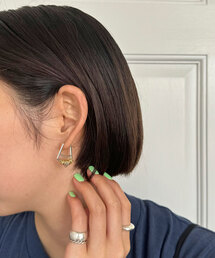 LAPUIS/ラピュイ Coil Doubleピアス 235-220105