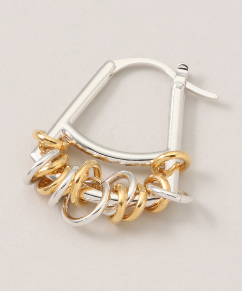 SLOBE IENA（スローブイエナ）の「LAPUIS/ラピュイ Coil Doubleピアス 235-220105（ピアス（両耳用）・レディース・シルバー・FREE）」の7枚目の写真