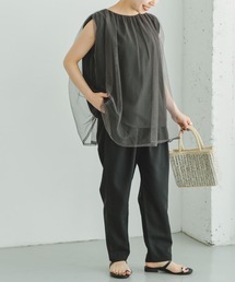 ITEMS URBANRESEARCH | チュールトップス×テーパードパンツ(パンツドレス)