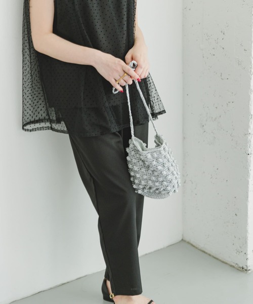 ITEMS URBANRESEARCH（アイテムズ アーバンリサーチ）の「チュールトップス×テーパードパンツ（パンツドレス・レディース・ブラック/グレー・FREE）」の22枚目の写真