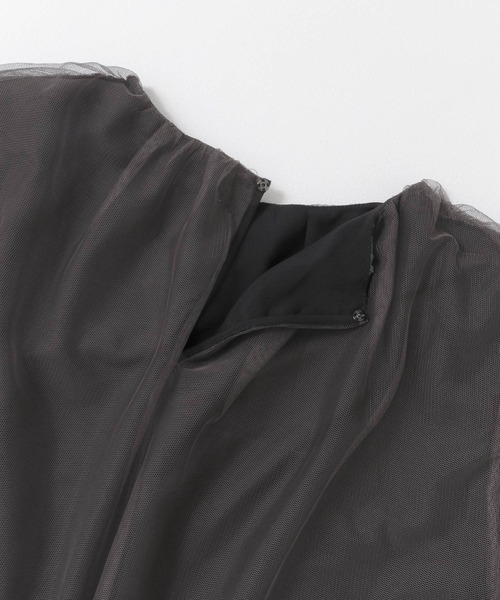 ITEMS URBANRESEARCH（アイテムズ アーバンリサーチ）の「チュールトップス×テーパードパンツ（パンツドレス・レディース・ブラック/グレー・FREE）」の12枚目の写真