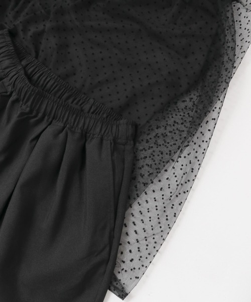ITEMS URBANRESEARCH（アイテムズ アーバンリサーチ）の「チュールトップス×テーパードパンツ（パンツドレス・レディース・ブラック/グレー・FREE）」の14枚目の写真