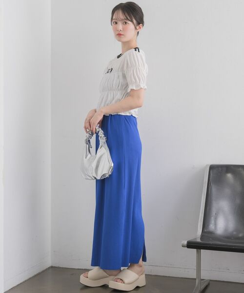 RETRO GIRL（レトロガール）の「ラインシャーリングTEE（Tシャツ/カットソー・レディース・ブラック/ブルー/オフホワイト・FREE）」の6枚目の写真