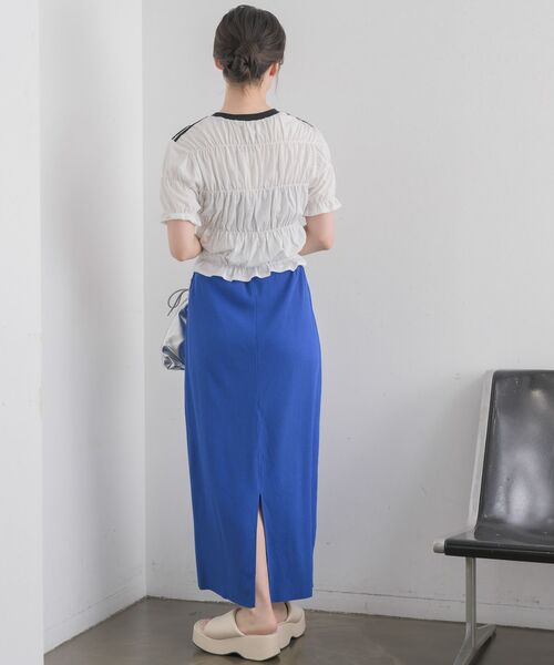 RETRO GIRL（レトロガール）の「ラインシャーリングTEE（Tシャツ/カットソー・レディース・ブラック/ブルー/オフホワイト・FREE）」の7枚目の写真