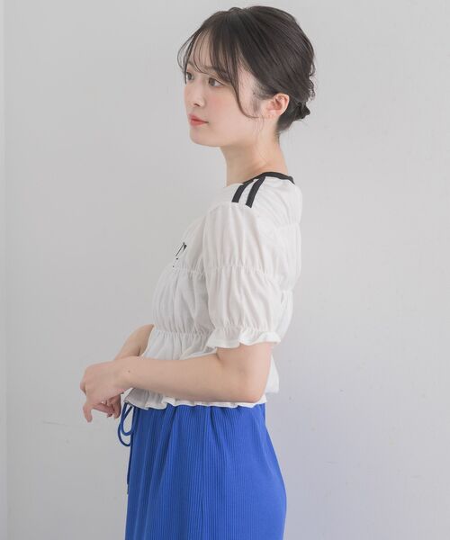 RETRO GIRL（レトロガール）の「ラインシャーリングTEE（Tシャツ/カットソー・レディース・ブラック/ブルー/オフホワイト・FREE）」の10枚目の写真