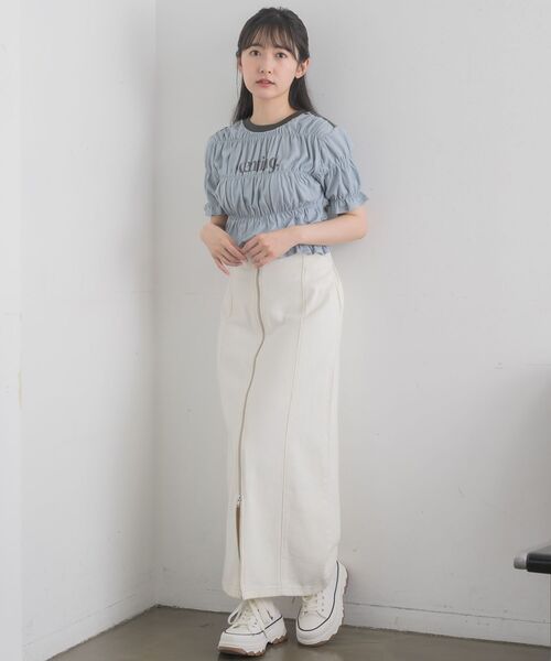 RETRO GIRL（レトロガール）の「ラインシャーリングTEE（Tシャツ/カットソー・レディース・ブラック/ブルー/オフホワイト・FREE）」の20枚目の写真