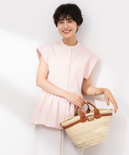 NOLLEY’S Sophi(ノーリーズソフィ)の「サッカーペプラムブラウス(シャツ/ブラウス・レディース・ベビーピンク/ブラック/オフホワイト/ライトグリーン・38)」の17枚目の写真