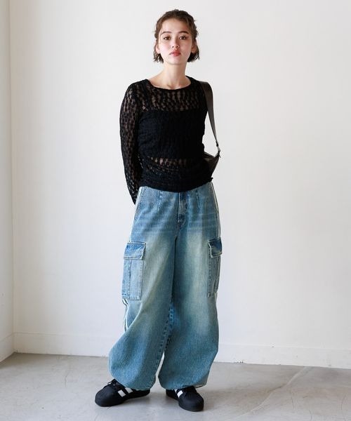 PBLIM（ページボーイリム）の「PBLIM/レーストップス（Tシャツ/カットソー・レディース・ブラック/オフホワイト・FREE）」の11枚目の写真