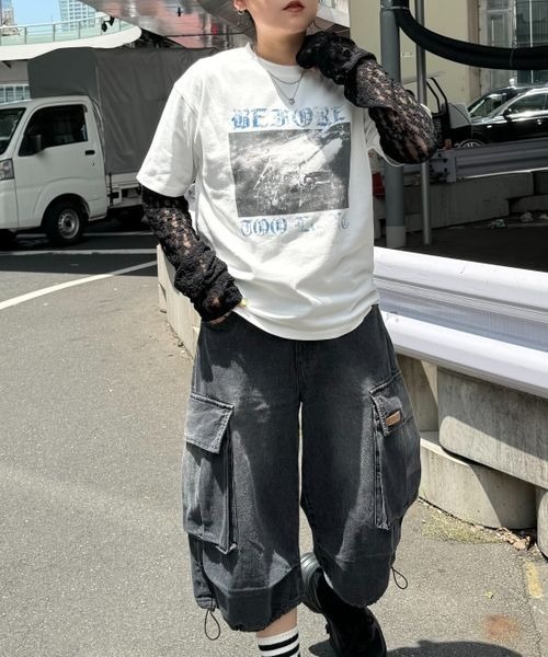 PBLIM（ページボーイリム）の「PBLIM/レーストップス（Tシャツ/カットソー・レディース・ブラック/オフホワイト・FREE）」の13枚目の写真