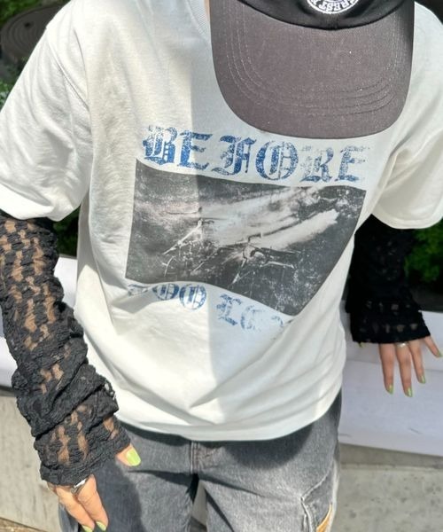 PBLIM（ページボーイリム）の「PBLIM/レーストップス（Tシャツ/カットソー・レディース・ブラック/オフホワイト・FREE）」の14枚目の写真