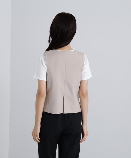 N.(N. Natural Beauty Basic)(エヌエヌナチュラルビューティーベーシック)の「◆スクエアフロントジレ(ベスト・レディース・ブラウン/ベージュ・MEDIUM)」の16枚目の写真